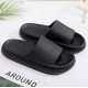 In-Stock Solid Color Thick-Sole Summer Couple's Comfortable Sandals, Men's and Women's Outdoor and Indoor Bathing Slippers Wholesale