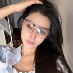 One-piece double-ring chain sunglasses for women, cycling glasses, women's mountain bike outdoor windproof sunglasses