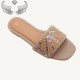 Women's shoes: export-made flat slippers, women's outdoor light luxury rhinestone craft slippers