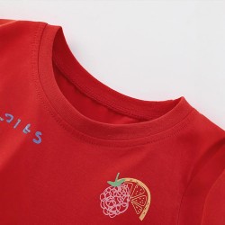 New summer styles for girls, including round-neck cotton short-sleeved dresses with cute European and American 3D cartoons for small girls.