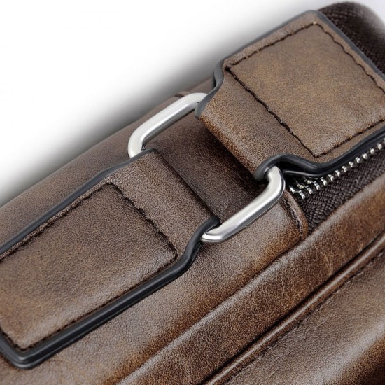 Men's handbag, urban simple single shoulder bag, men's cross-body bag, zipper decoration new trendy small bag, business casual handbag