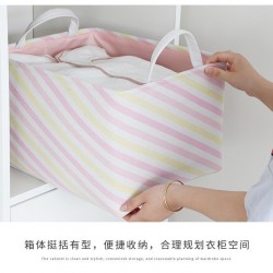 Cotton and linen storage box, desktop sundries and snack storage basket, foldable clothing and toy storage basket, cross-border supply