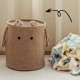 Thickened lambswool cartoon storage Large-capacity children's toy storage bucket, multifunctional laundry basket for the living room and bedroom.