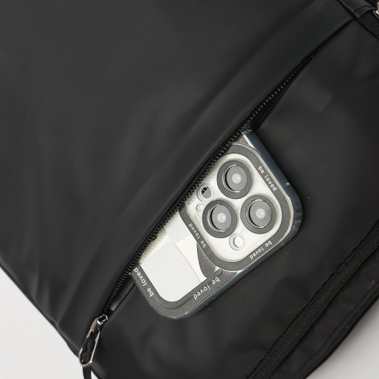 Fashionable crossbody bag, large capacity chest bag, business commuting storage bag, 2025 new men's single shoulder chest bag