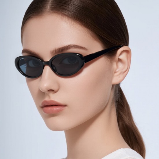 Cross-border letter F rimless trimmed sunglasses, European and American fashion metal sunglasses, oval retro small-frame sunglasses.
