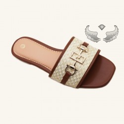 Factory Sandals: French-style Roman sandals for women, summer chunky heels, stylish and fashionable, single-strap buckle high heels.
