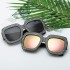 New personalized, versatile square-frame sunglasses, UV protection, sun protection, European and American cross-border diamond-plated sunglasses for women.