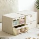 Tianshan cotton and linen wardrobe underwear and bra storage box Large-capacity, foldable household drawer-style storage box