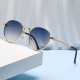 Cross-border round metal sunglasses, women's UV protection sun protection sunglasses, new European and American fashion sunglasses for men