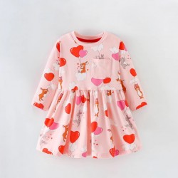 New autumn styles for girls: cotton pajamas for 3-year-old girls.