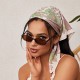 New fashionable women's sunglasses, retro European and American sunglasses, trendy small oval frames, high-end street style sunglasses