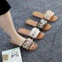 Factory wholesale fashion slippers, Chaozhou women's shoes, fashionable buckle sandals