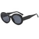 2024 new striped influencer sunglasses, toad-frame, hip-hop Instagram-style European and American street style fashion sunglasses