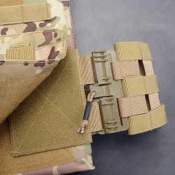 General tactical vest jacket quick-release buckle outdoor military enthusiast jacket CS camouflage uniform wear-resistant training uniform special equipment (RANDOM COLOR)