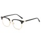 New trendy metal blue light blocking flat glasses, ultra-light TR90 glasses, Korean-style cross-border photo glasses