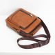 Men's casual single shoulder bag, men's business casual vertical-style cross-body bag, PU soft leather handbag, business commuting single shoulder bag