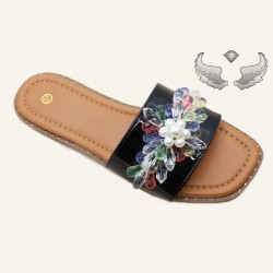Foreign trade Chaozhou women's summer new fashion accessories, slippers for outdoor use, factory ladies slippers.
