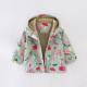 Girls' autumn and winter new European and American style jackets for small and medium-sized children, long-sleeved hooded zip-up sweaters with fleece tops