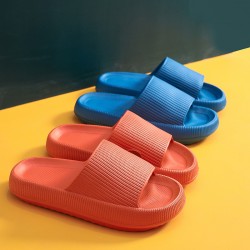 In-Stock Cross-border thick-soled women's summer home slippers, soft-soled EVA slippers for men.