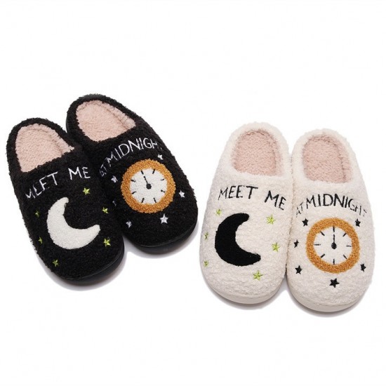 New Style Home Cute Cartoon Smiley Santa Hat Christmas Tree Cotton Slippers for Men and Women