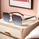 New Cross-Border Men's Driving Sunglasses, Large Face Slimming, UV Protection, High-End Half-Frame Sunglasses
