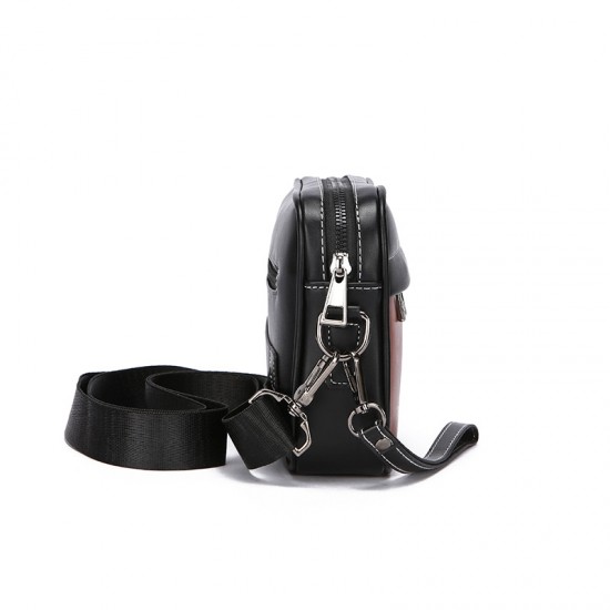 Amazon cross-body bag for men and women, PU leather single-shoulder hanging bag for outdoor sports, waterproof zero money storage small square bag