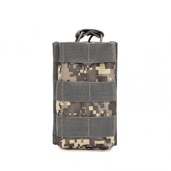 Military enthusiast style personalized mini double-shoulder bag， multi-purpose waist strap key bag， pocket money miscellaneous storage packaging accessory (RANDOM COLOR)