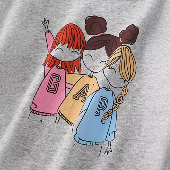 Girls' autumn/winter new styles, stylish European and American children's sweatshirts, stylish little girl's clothing Cute round-neck, long-sleeved children's clothing for little girls