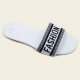 In-stock wholesale women's shoes, fashionable embroidered English strap flat sandals