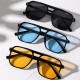Cross-border fashionable double-beam, rice-studded sunglasses for men and women, gradient-colored, large-frame, slimming, sun-protective sunglasses.