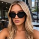 New personalized versatile square-frame sunglasses, UV protection, sun protection sunglasses, European and American cross-border diamond-plated sunglasses for women
