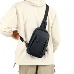 Men's chest bag, handbag, new trendy casual single shoulder bag, travel bag for business commuting, multi-functional backpack for business