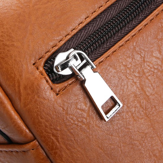 Men's single shoulder bag, outdoor casual mobile phone zero-coin storage handbag, vertical style Korean-style retro business cross-body men's bag