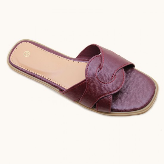 Factory high-quality women's shoes, ready for export, flat fashionable buckle women's slippers