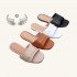Foreign trade spot wholesale, fashionable buckled flat slippers for women, durable and wearable.