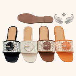 Hot-selling Slippers: high-quality, fashionable, hand-woven women's slippers for cross-border trade.