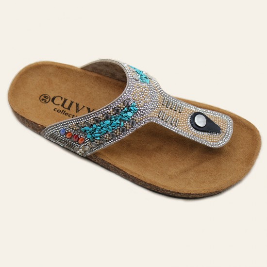 Wholesale women's slippers, cross-border trade, fashionable diamond-surface flip-flops, Birkenstocks.