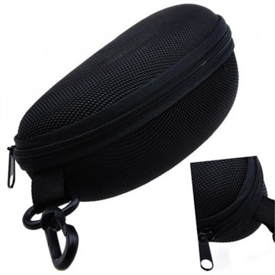 New sunglasses case accessories, glasses EVA Universal, pressure-resistant glasses case with hook and zippered case.