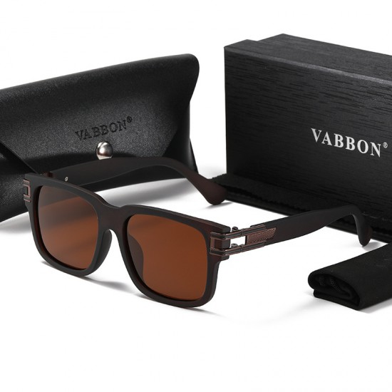 European and American large-frame polarized sunglasses for men, high-end driving glasses, retro and trendy full-frame sunglasses with sun protection.