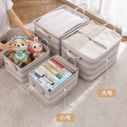 Thickened Cotton and Linen Waterproof Clothes and Quilt Storage Boxes, Large-Capacity, Multifunctional Storage Baskets for Snacks, Toys, and Sundries
