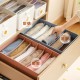 Family-sized cotton wardrobe storage basket with drawers, foldable storage box for clothing, underwear, and other items.