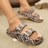 New summer zebra-printed couples' slippers. Indoor and outdoor dual-use EVA sandals