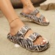 New summer zebra-printed couples' slippers. Indoor and outdoor dual-use EVA sandals