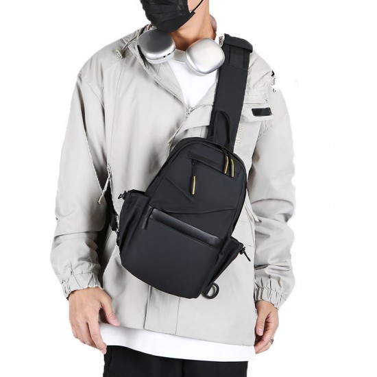 Single shoulder bag, men's retro crossbody bag, men's double shoulder bag, handbag for business and commuting, men's single shoulder crossbody backpack