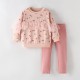 Girls' suits, new fall/winter styles, European and American children's stylish little girls' round neck long-sleeved two-piece sets