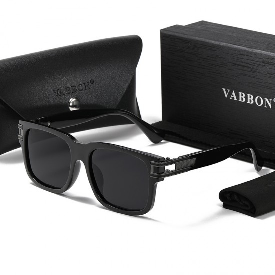 European and American large-frame polarized sunglasses for men, high-end driving glasses, retro and trendy full-frame sunglasses with sun protection.