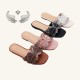 High-quality fashion women's shoes: large-size fashionable rhinestone luxury women's slippers