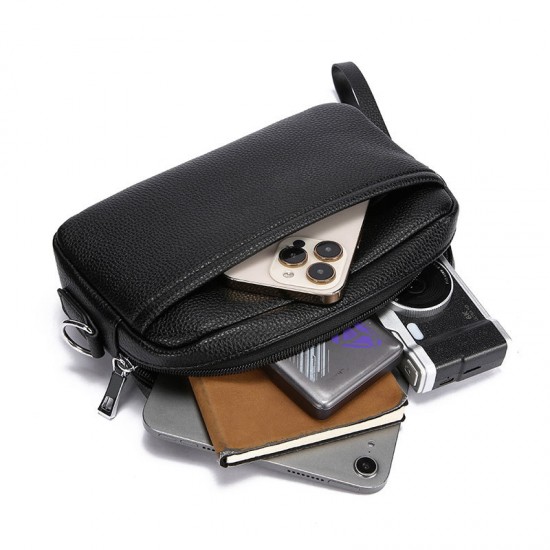 Men's cross-body bag, retro style men's casual bag, multi-layer casual bag for men, trendy cross-body bag for men, large capacity men's single-shoulder bag