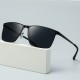 New men's driver's fishing sunglasses, high-end driving sun protection sunglasses, stylish square-frame metal sunglasses