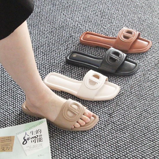 Suriname wholesale direct sales of new women's shoes, fashionable crystal rhinestone slippers for summer outdoor use, ladies slippers.